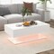 Modern Led Coffee Table With 20 Color Led Lights And 2 Storage Drawers-white